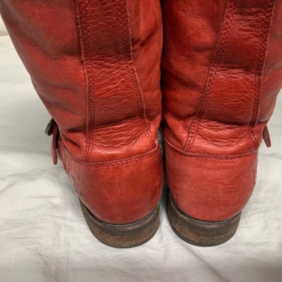 Frye Veronica Slouchy Short Boots in Women’s size 6 Tomato Red - Picture 5 of 12